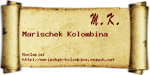 Marischek Kolombina névjegykártya